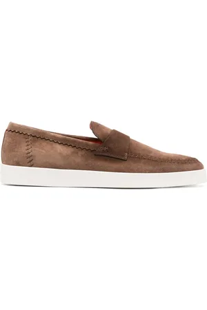 santoni Mocasines penny de gamuza