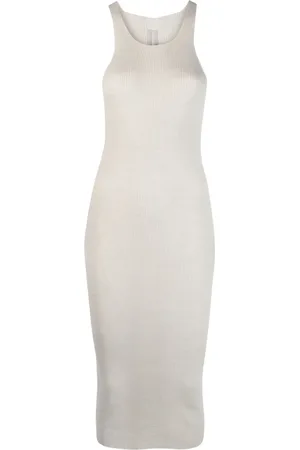 Rick Owens Vestido midi tejido de canalé
