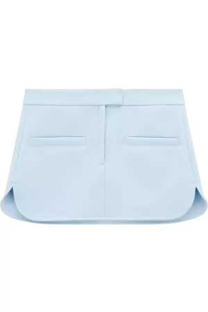Courrèges Falda corta con diseño curvo