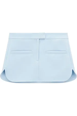 Courrèges Falda corta con diseño curvo