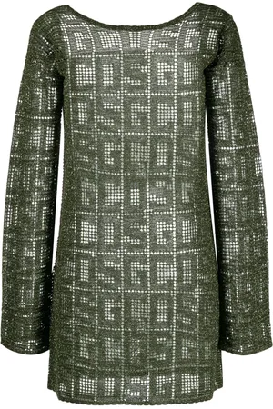 GCDS Vestido corto tejida con monograma