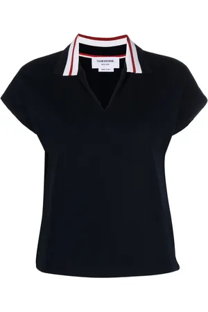 Thom Browne Playera tipo polo con rayas RWB