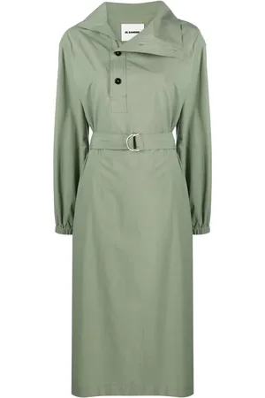 Jil Sander Vestido manga larga con cinturón