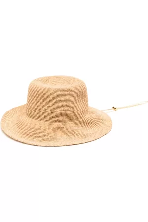 SACAI Sombrero de verano entretejido de rafia