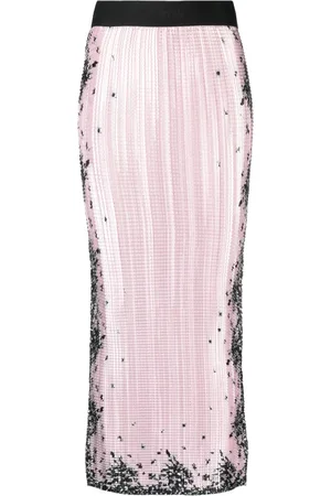 Msgm Falda lápiz con diseño de lentejuelas