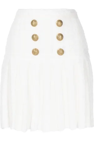 Balmain Falda midi con detalle de botones