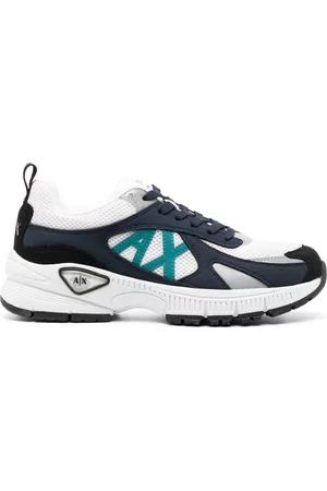 Armani Exchange Tenis bajos con panel de malla
