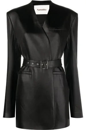 Nanushka Blazer con cinturón y botones