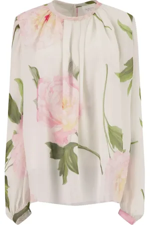Giambattista Valli Blusa de seda con estampado floral