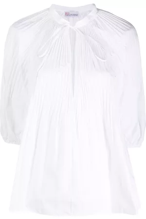 RED Valentino Tie-neck pleated blouse
