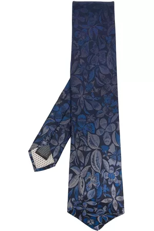 Paul Smith Corbata de seda con bordado floral