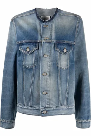 Maison Margiela Chamarra de mezclilla sin cuello