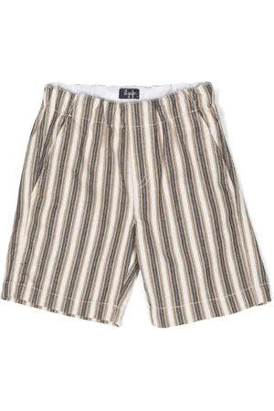 Il gufo Shorts mini con motivo de rayas verticales