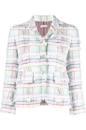 Thom Browne Blazer de tweed con motivo de cuadros