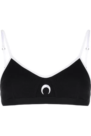 Marine Serre Embroidered-logo sports bra