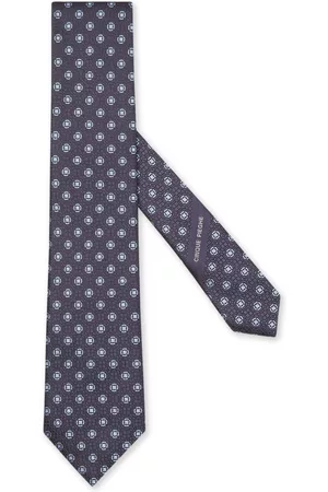 Z Zegna Hombre Pajaritas - Corbata de seda con motivo en jacquard