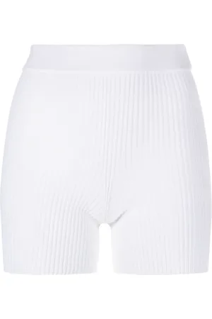 Cecilie Bahnsen Shorts tejidos con tiro alto