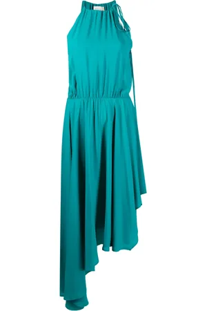SEMICOUTURE Vestido sin mangas con dobladillo asimétrico