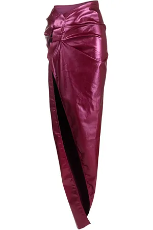 Rick Owens Falda drapeada con acabado de charol