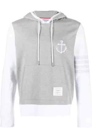 Thom Browne Hoodie con ancla bordada
