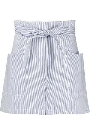 Serafini Shorts con tiro alto y motivo de rayas