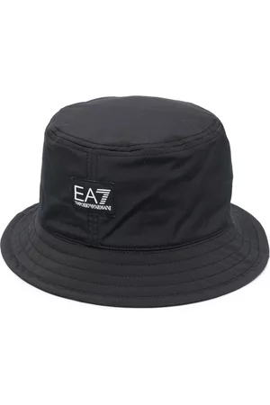 EA7 Logo-patch cotton bucket hat