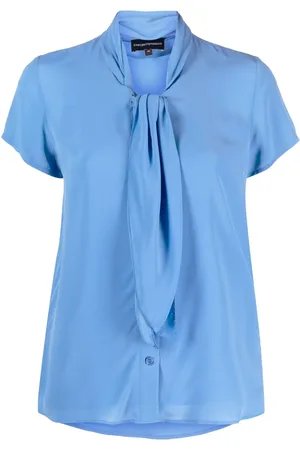 Emporio Armani Camisa manga corta con moño en la cintura