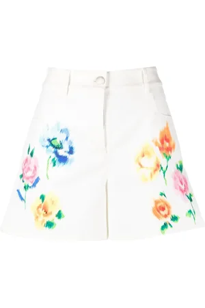 Moschino Shorts de mezclilla con estampado floral