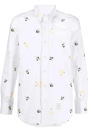 Thom Browne Camisa con logo bordado