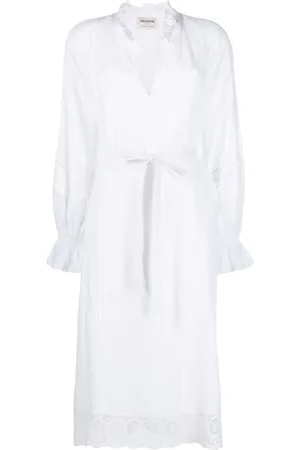 Zadig & Voltaire Vestido midi Rada con ribete de encaje