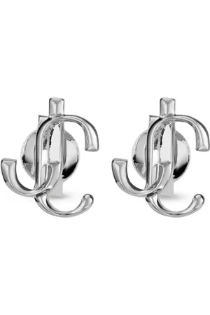Jimmy Choo Aretes con letras del logo