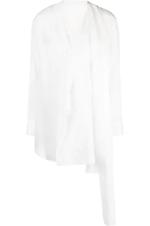 YOHJI YAMAMOTO Blusa manga larga con dobladillo asimétrico