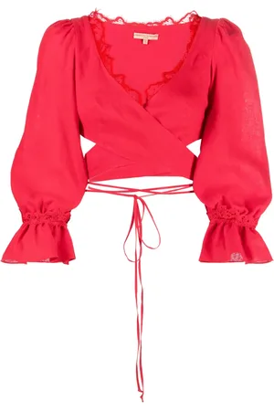 ERMANNO SCERVINO Top corto con detalle de encaje