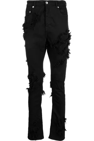 Rick Owens Skinny jeans con efecto envejecido