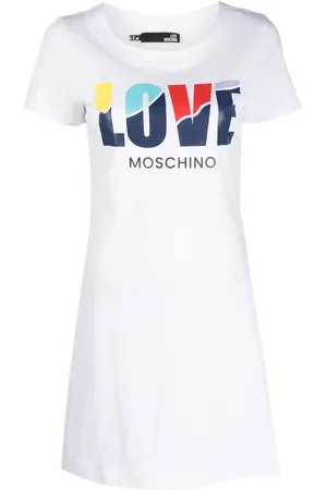 Moschino Vestido estilo playera con logo estampado