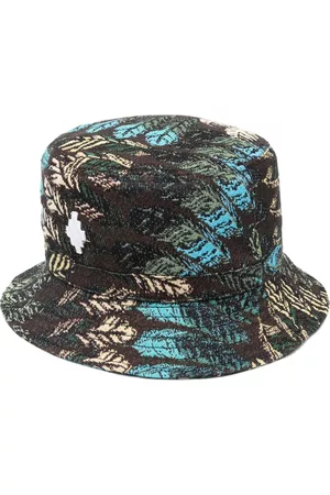 MARCELO BURLON Hombre Sombreros - Feather-motif bucket hat