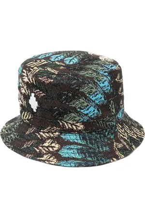 MARCELO BURLON Gorro de pescador con motivo de pluma