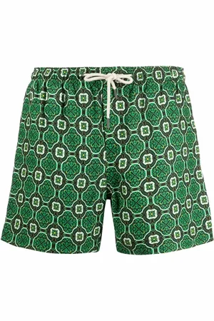 PENINSULA SWIMWEAR Shorts de playa con estampado geométrico