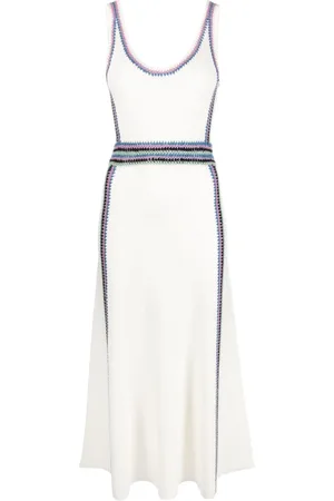 Chloé Vestido midi con rayas estampadas