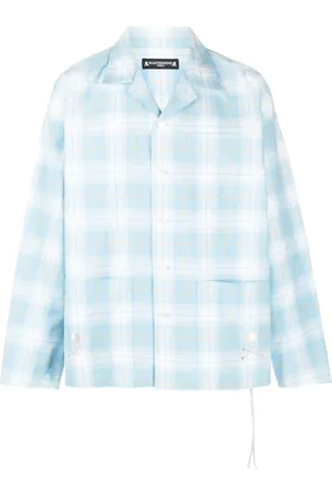 MASTERMIND Camisa manga larga con cuadros estampados