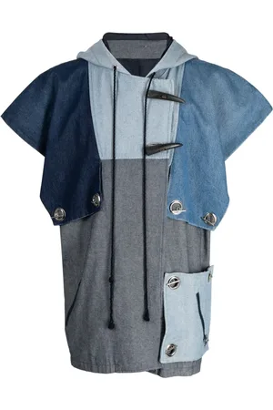 ROMEO HUNTE Chaleco de mezclilla con diseño patchwork