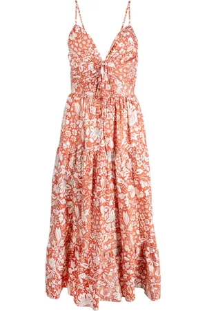 ULLA JOHNSON Vestido midi Phoebe con estampado floral