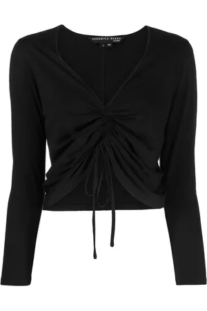 VERONICA BEARD Top con detalle fruncido y escote en V