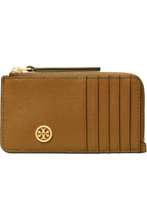 Tory Burch Tarjetero Robinson con placa del logo