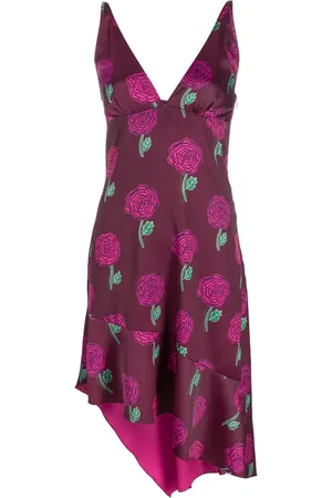 VERSACE Vestido sin mangas con estampado floral