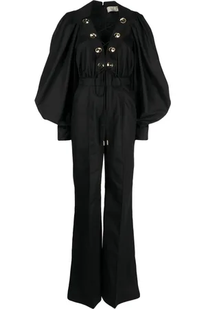 Elie saab Jumpsuit acampanado con oajes oversize