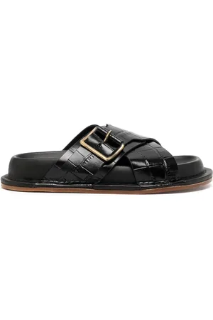 Jil Sander Sandalias con efecto de piel de cocodrilo