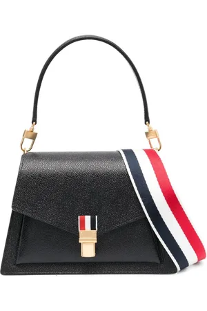 Thom Browne Tote estilo trapecio texturizada