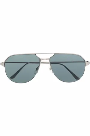 Cartier Lentes de sol Santos de Cartier con armazón estilo piloto