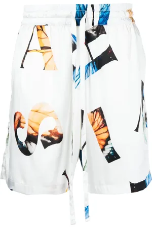 Nahmias Bermudas de seda con estampado gráfico